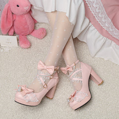 Ruffles & Pearls High Heels