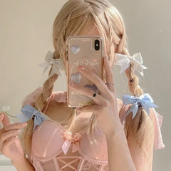 Silk Ribbon Bow Hair Clips