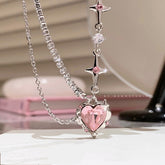Starry Love Crystal Dangle Necklace