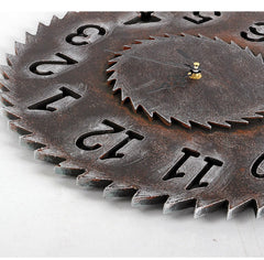 Saw shape steampunk clock