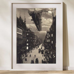 Steampunk vintage aircraft wall art