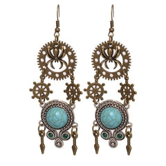Steampunk boho earrings