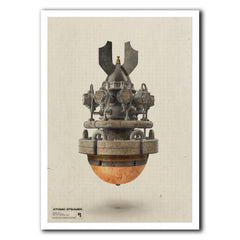 Steampunk bomb wall art