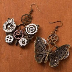 Mechanical butterfly Steampunk earrings