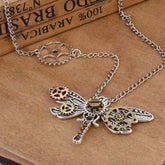 Steampunk dragonfly necklace