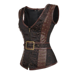 Steampunk corset with belt decoration
