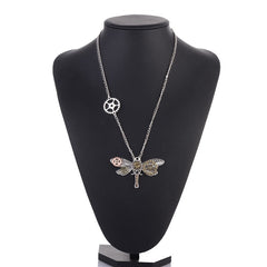 Steampunk dragonfly necklace