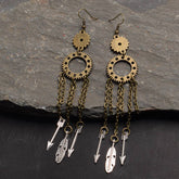 Steampunk dream catcher earrings