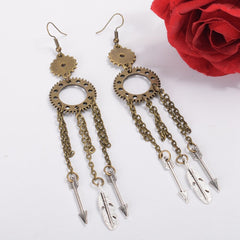 Steampunk dream catcher earrings