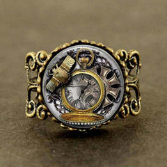 Steampunk fantasy ring