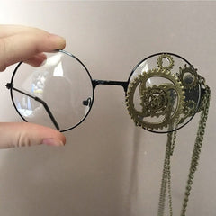 Steampunk chain decor glasses