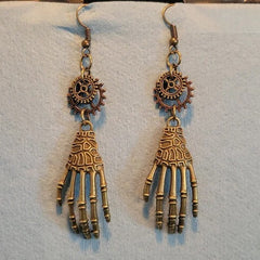 Steampunk horror earrings