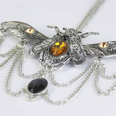 Steampunk beetle necklace