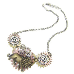 Steampunk lion necklace