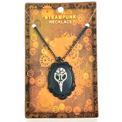 Steampunk necklace with bird head