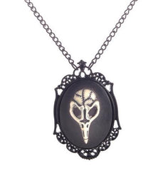 Steampunk necklace with bird head