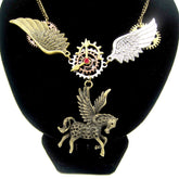 Steampunk Pegasus necklace