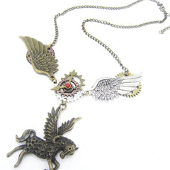 Steampunk Pegasus necklace