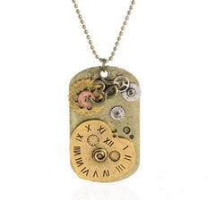 Steampunk heart clock pendant
