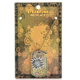 Steampunk steel flower pendant