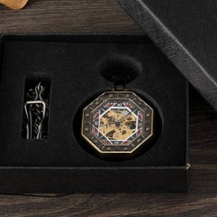 Hexagonal Steampunk pocket watch