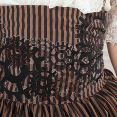Steampunk gear printed skirt