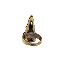 Golden Steampunk raven ring