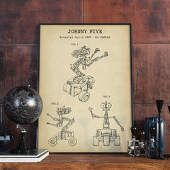 Steampunk robot sketch wall art