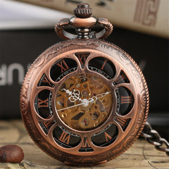 Steampunk rose pocket watch