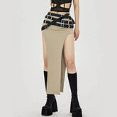 Steampunk skirt with integrated belt