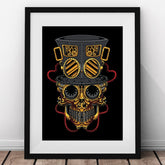 Steampunk skull wall art