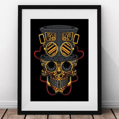 Steampunk skull wall art
