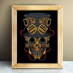 Steampunk skull wall art