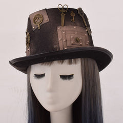Steampunk-themed top hat