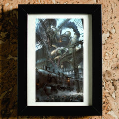 Steampunk express train wall art