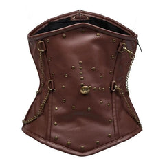 Underbust leather Steampunk corset