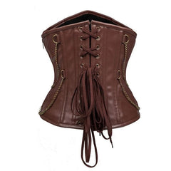 Underbust leather Steampunk corset