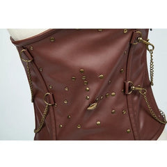 Underbust leather Steampunk corset