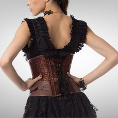 Brocade Steampunk underbust corset