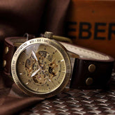 Steampunk bronze watch