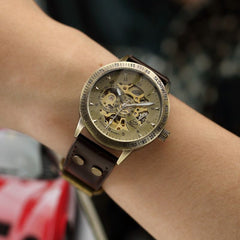 Steampunk bronze watch
