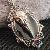 Steampunk woodpecker necklace