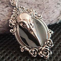 Steampunk woodpecker necklace