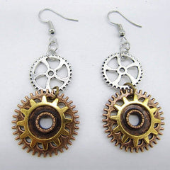 Inca Steampunk earrings
