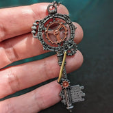 Steampunk key shaped necklace