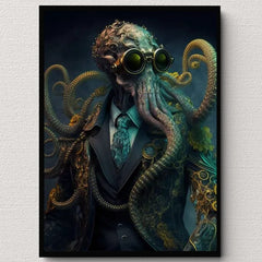 Steampunk octopus wall art
