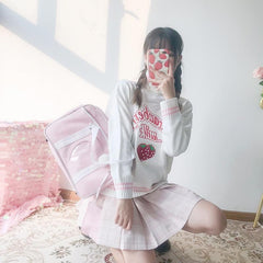 Strawberry Milk Knit Sweater