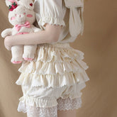 Sweet Beige Bloomer Shorts