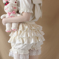 Sweet Beige Bloomer Shorts