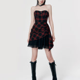 Red Tartan Steampunk dress